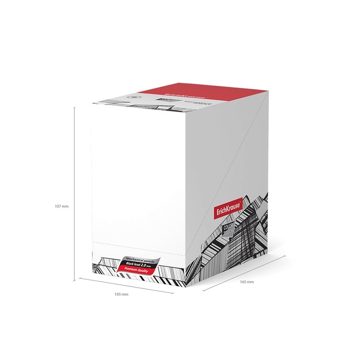 Карандаш механический ErichKrause &laquo;ColorTouch Ornament&raquo;, 2.0 мм, с точилкой, корпус Soft-touch с дизайном, в тубусе