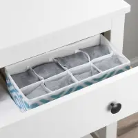 Органайзер для хранения белья Доляна &laquo;Лагуна&raquo;, 8 ячеек, 28&times;14&times;10 см, бирюзовый