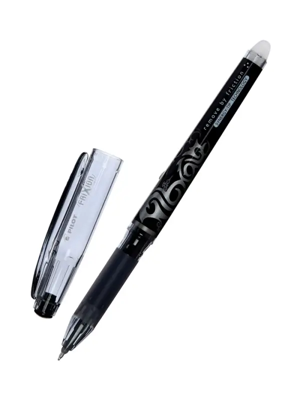 Стираемая ручка Pilot. Frixion, гелевая, чёрный стержень BL-FRP5 (B), узел 0.5 мм