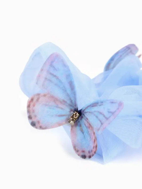 Резинка для волос «Бабочки» голубая, Холодное сердце Резинка для волос «Бабочки» голубая, Холодное сердце
