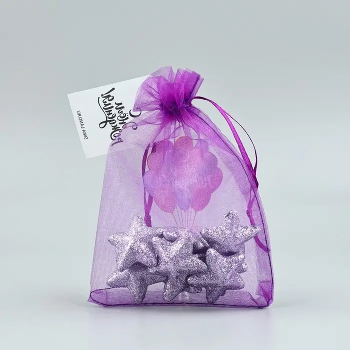 Мешочек подарочный из фатина с термонаклейкой «С днем рождения», 11 х 16 см +/- 1.5 см Мешочек подарочный из фатина с термонаклейкой «С днем рождения», 11 х 16 см +/- 1.5 см