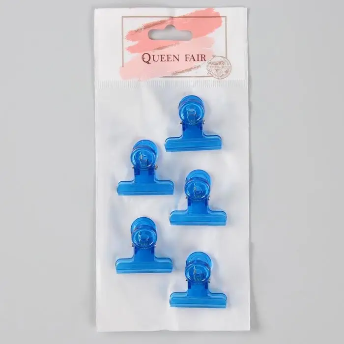 Зажимы для наращивания ногтей, 3 см, 5 шт., МИКС