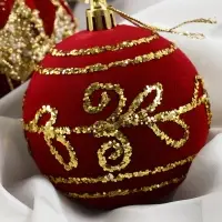 Набор шаров пластик d-8 см, 9 шт "Бархат. Фестиваль" феерия, красный