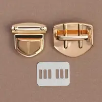 Застёжка для сумки, 3.3×3 см, цвет золотой