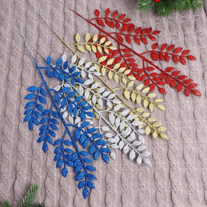 Декор блеск «Веточка мирта», 16×30 см, МИКС