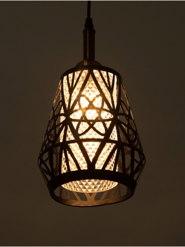 Светильник Светильник "Атом" 1х40Вт Е27 черный/золото 19х19х20+100см