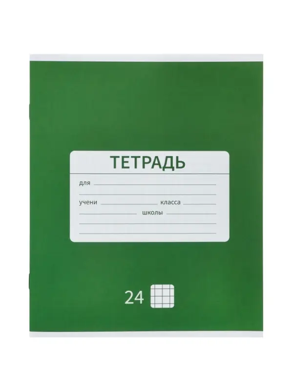 Тетрадь 24 листа в клетку &laquo;Новая школьная&raquo;, 10 штук, офсет + обложки 10 штук в подарок