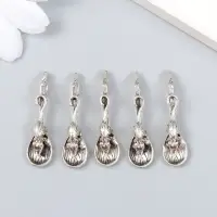Сувенир кошельковый металл "Ложка-загребушка. Мышка" 3,2х0,8 см