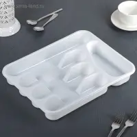 Лоток для столовых приборов IDEA, 26&times;33.5&times;4.8 см, пластик, белый