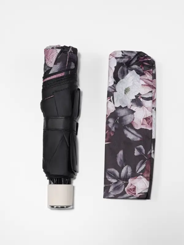 Зонт механический &laquo;Пышные цветы&raquo;, эпонж, 4 сложения, 8 спиц, R=48/55 см, d=96 см, МИКС