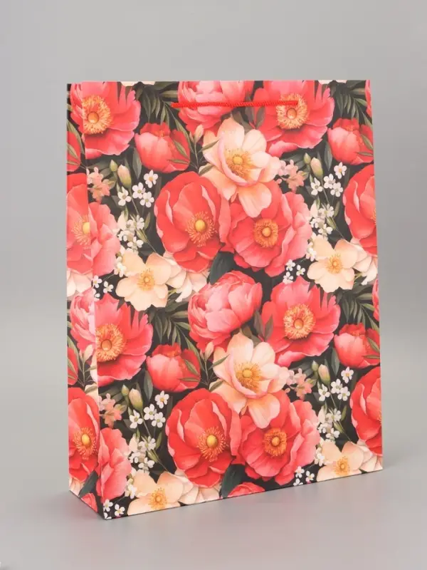 Пакет подарочный ламинированный «Цветочная эстетика» 33×42.5×10 см Пакет подарочный ламинированный «Цветочная эстетика» 33×42.5×10 см
