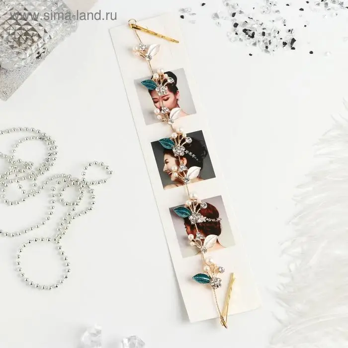 Аксессуар для волос "Благородность" листики, 27 см