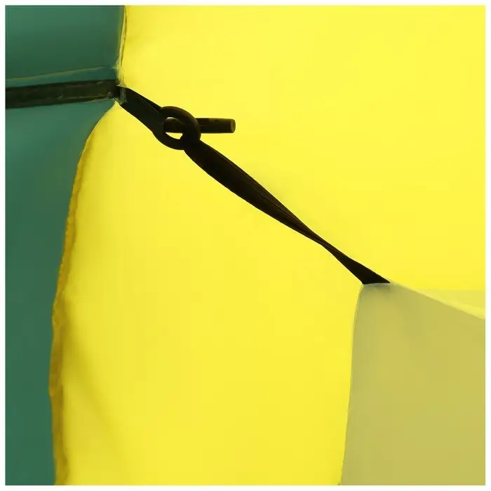 Палатка туристическая 4-местная maclay MASSIF 4, 450×210×190 см, кемпинговая, двухслойная, с тамбуром, зелёная