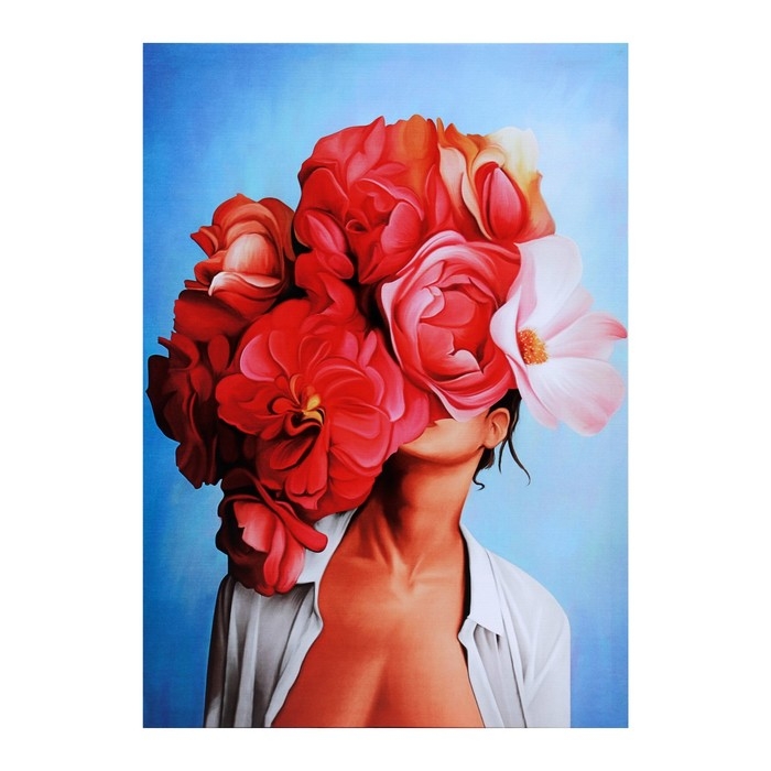 Картина на холсте Картина на холсте "В цветах" 50*70 см