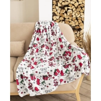 Плед флис Luscan, 130х170 см, 160 г/м2, подарки белый