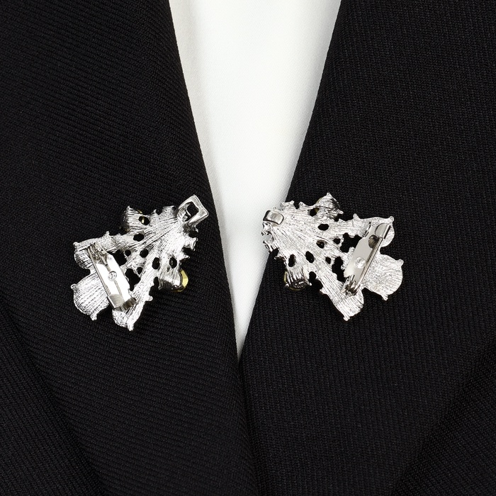 Зажим для кардигана «Барокко», цвет серый в серебре Зажим для кардигана «Барокко», цвет серый в серебре