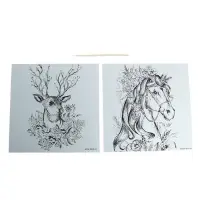 Набор гравюр «Грация», с металлическим эффектом «серебро», 2 шт, 19х19 см Набор гравюр «Грация», с металлическим эффектом «серебро», 2 шт, 19х19 см