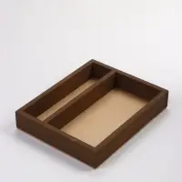 Кашпо - ящик для цветов &laquo;Макарунас&raquo;, 25.5&times;20&times;4.5 см, деревянное, коричневое