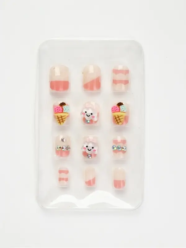 Детские накладные ногти &laquo;Сладости&raquo;, 12 шт.