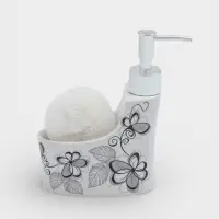 Дозатор для моющего средства с подставкой для губки Доляна &laquo;Романтика&raquo;, 250 мл