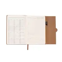 Ежедневник недатированный формат А5, с клапаном, 96л, линия, пвх, Серый