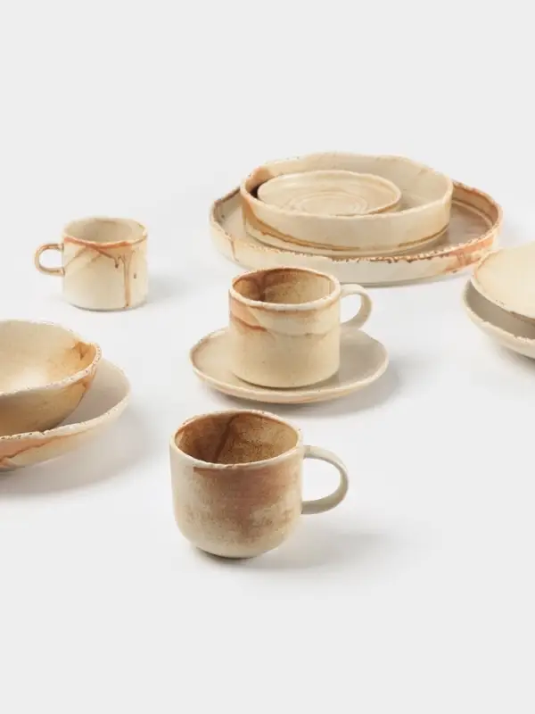 Тарелка глубокая Magistro Organic brown, 1 л, 25.2&times;25&times;5.3 см, фарфор, бежевая