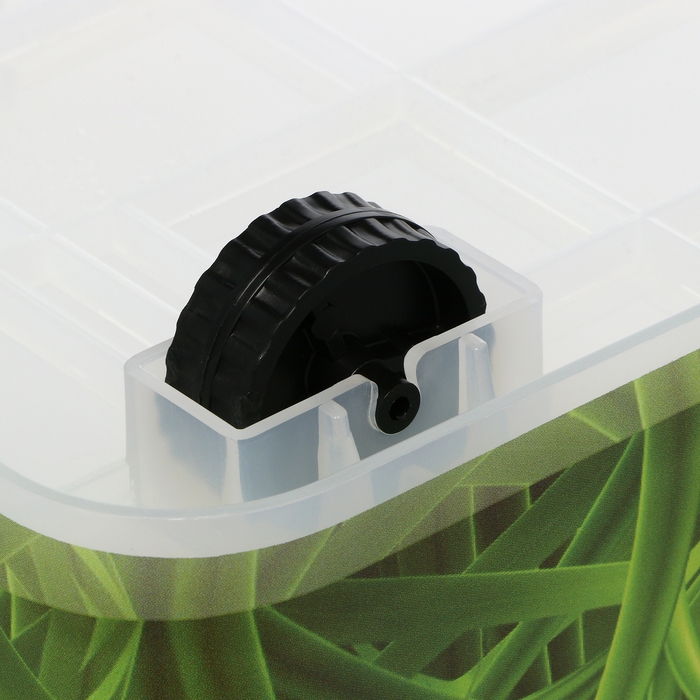 Контейнер для хранения с крышкой «Hide box. Трава», 50 л, 60×38×31 см, на колёсиках, МИКС Контейнер для хранения с крышкой «Hide box. Трава», 50 л, 60×38×31 см, на колёсиках, МИКС