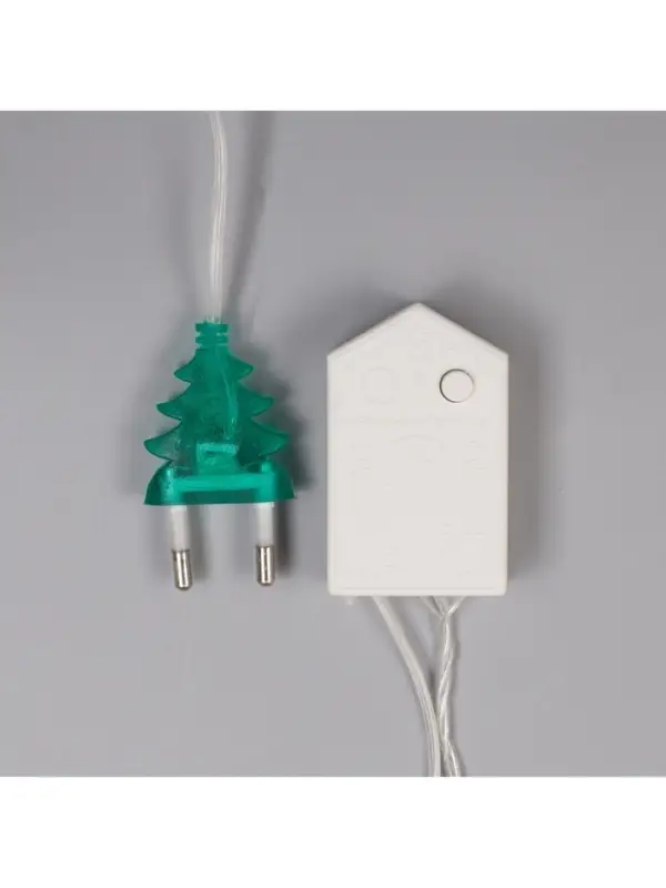 Гирлянда &laquo;Нить&raquo; 5 м с насадками &laquo;Игла&raquo;, IP20, прозрачная нить, 50 LED, свечение мульти, 8 режимов, 220 В