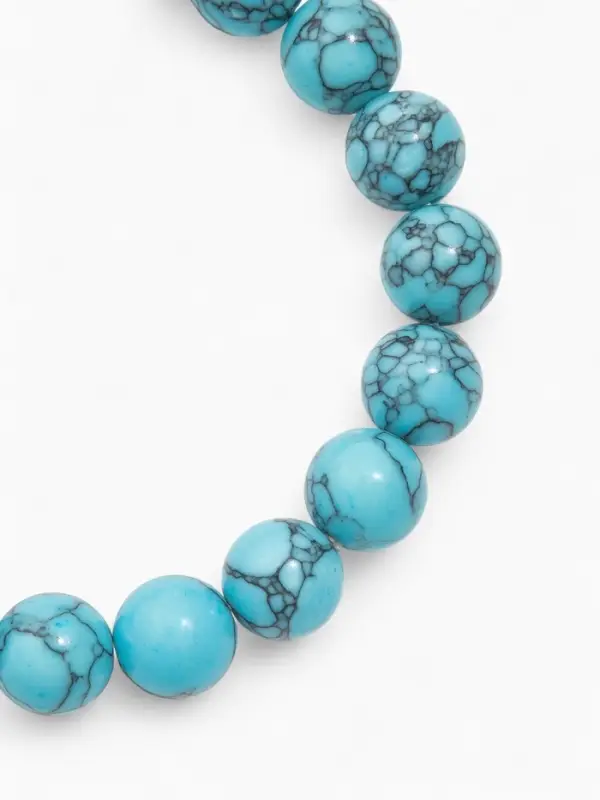 Браслет из бусин &laquo;Бирюза&raquo;, d=5.5 см, шар №10, голубой