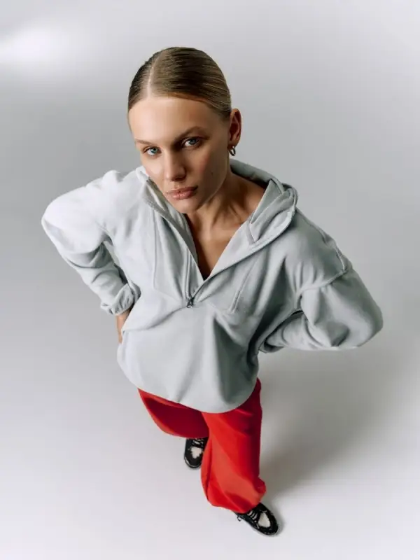 Анорак флисовый унисекс Fliska, светло-серый, размер M/L Анорак флисовый унисекс Fliska, светло-серый, размер M/L