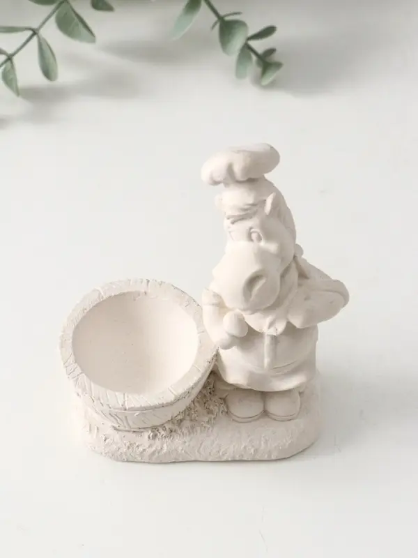 Фигура с подставкой для мелочей «Шеф повар», 11×9.5×5.5 см, натуральный