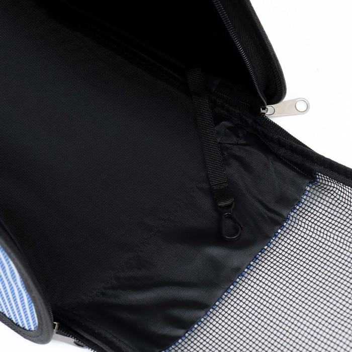 Сумка-переноска с органайзером в полоску, размер L (55 х 21 х 30 см), голубой Сумка-переноска с органайзером в полоску, размер L (55 х 21 х 30 см), голубой