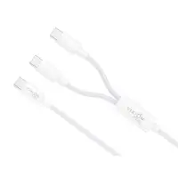 Кабель VIXION PRO VX-18,Type-C - Type-C+Type-C,10W, 1.2 м, белый