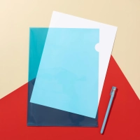 Папка уголок , 150 мкм, синий 10шт/уп Россия