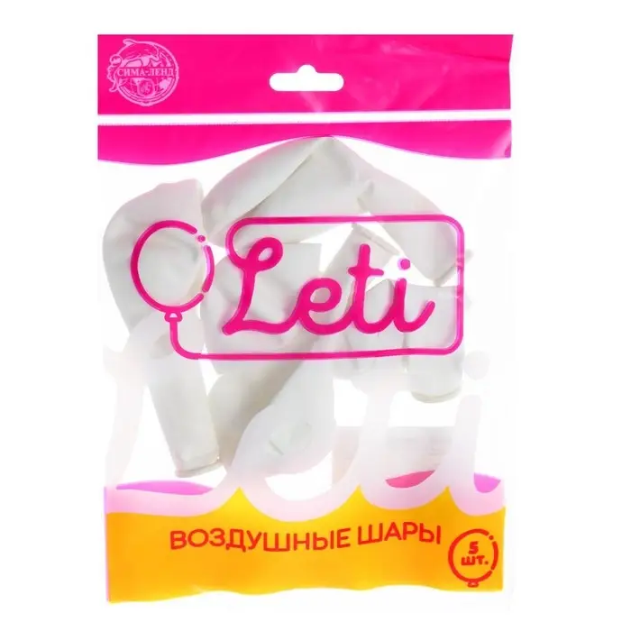 Воздушные шары латексные 10 Воздушные шары латексные 10", пастель, 5 шт., белые