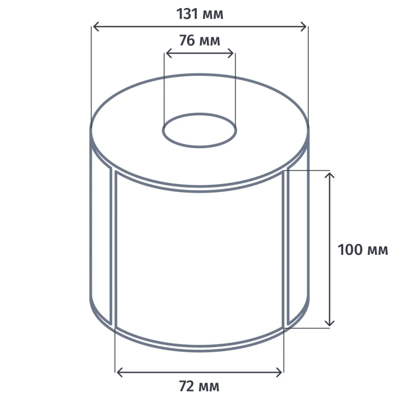 Термотрансферные этикетки ПГЛ 100x72 1000 шт/рул, вт.76, 12 рул/уп
