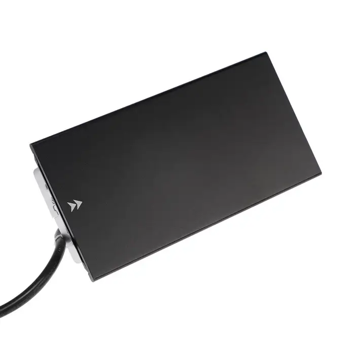 Блок розеточный в стол, сдвижная крышка, 10 А, 2 розетки, 2xUSB, 2A, провод 1.8 м, чёрный