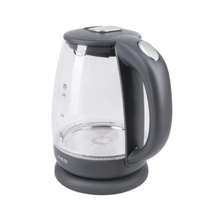 Чайник электрический RED Solution RK-G185, стекло, 1.7 л, 2200 Вт, чёрный Чайник электрический RED Solution RK-G185, стекло, 1.7 л, 2200 Вт, чёрный
