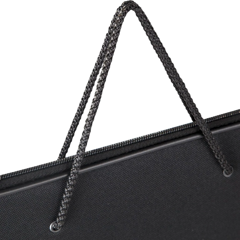 Папка-портфель на молнии с ручками офисн. А4 черная, нейлон 85-41 Россия