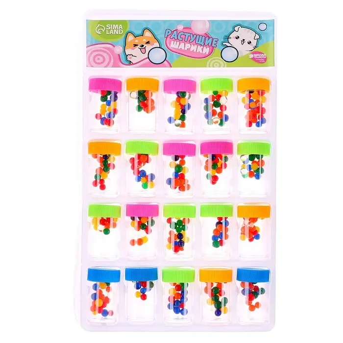 Растущие игрушки в баночке «Шарики», МИКС