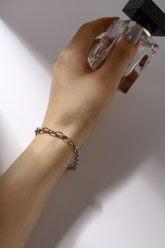 Основа-браслет «Шарм Уни» мини, 18 см, цвет серебро