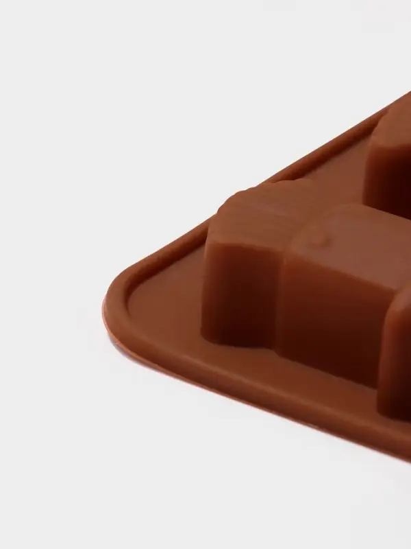 Форма для шоколада Доляна &laquo;Пингвины&raquo;, силикон, 21.5&times;10&times;1.5 см, 12 ячеек, коричневая