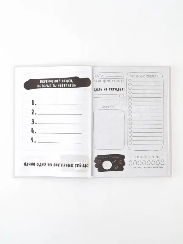 Ежедневник творческого человека с заданиями А5, 120 л., в твердой обложке &laquo;Что случилось, то и план&raquo;