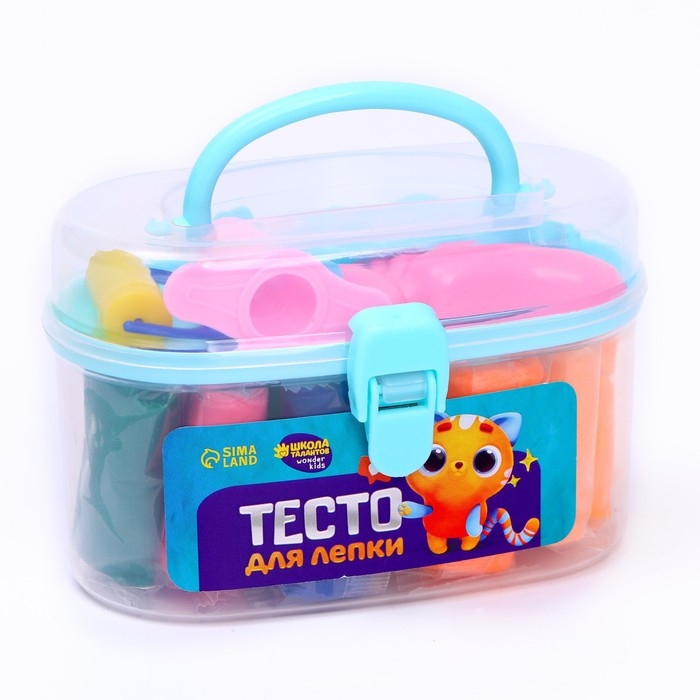 Тесто для лепки, 13 цветов, 200 г, 2 формочки, каток, шприц, цвета МИКС Тесто для лепки, 13 цветов, 200 г, 2 формочки, каток, шприц, цвета МИКС