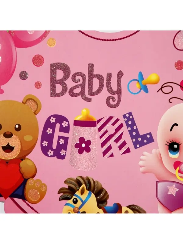 Украшение на гендер пати &laquo;Подвеска Baby Girl&raquo;, 28.5&times;24.5 см, розовое