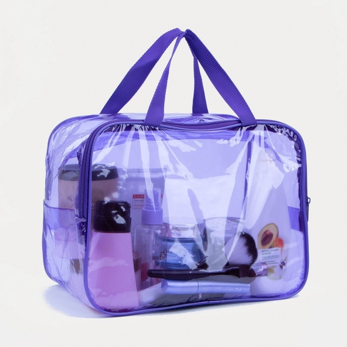 Косметичка на молнии, цвет фиолетовый Косметичка на молнии, цвет фиолетовый