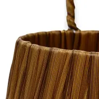 Корзина пластик 10 х 10 х 10 см, ручка__коричневый