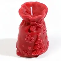 Свеча новогодняя &laquo;Мешочек с подарками&raquo;, 5.5&times;4.5&times;7 см, 7 ч, красный