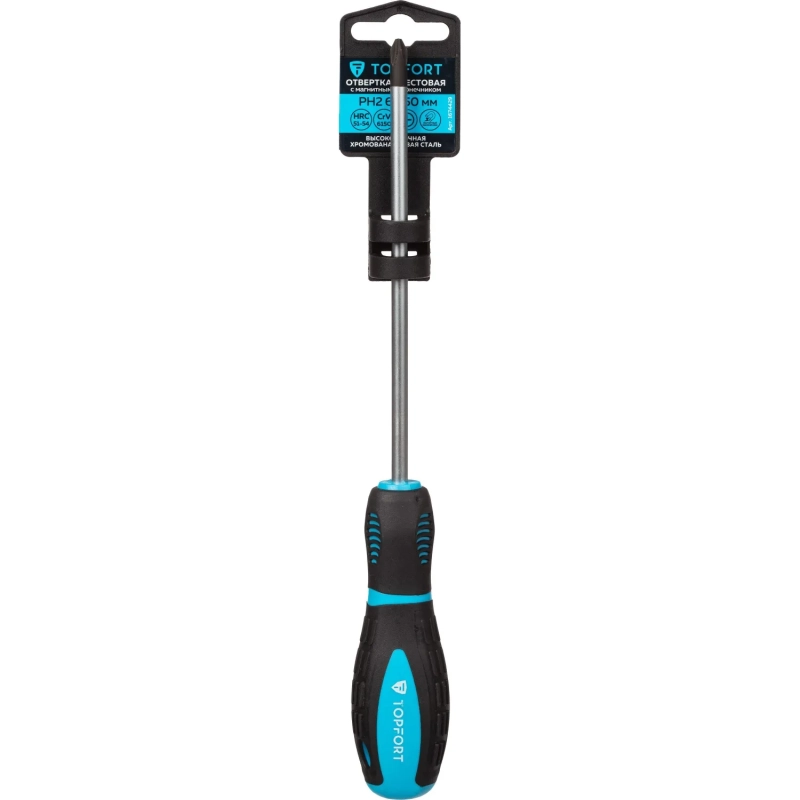 Отвертка крестовая PH2 6x150 Topfort (546031)