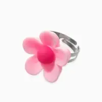 Набор детских украшений &laquo;Выбражулька. Цветок&raquo;, 4 предмета: клипсы, кольцо, бусы, браслет, розовый, белый